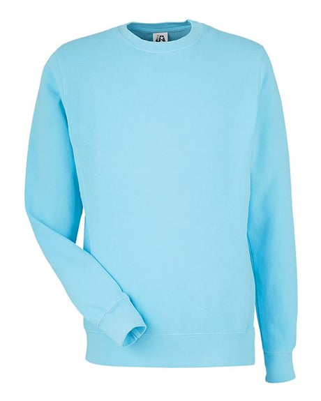 J. America Unisex Pigment-Dyed Fleece Crewneck Sweatshirt