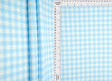Gingham Print Rib Knit Fabric