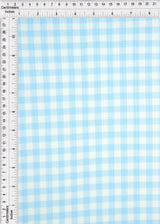 Gingham Print Rib Knit Fabric