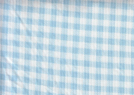 Gingham Print Rib Knit Fabric
