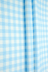 Gingham Print Rib Knit Fabric