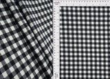 Gingham Print Rib Knit Fabric