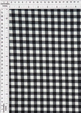Gingham Print Rib Knit Fabric