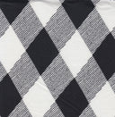 Checkered Brushed Knit Fabric Black