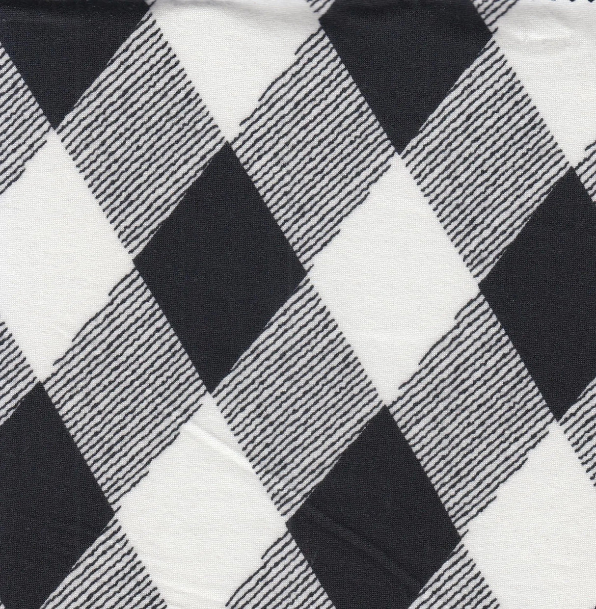 1 Yard DTY Brushed Checkered Print Knit Fabric Soft Stretch 58/60 Inches Wide