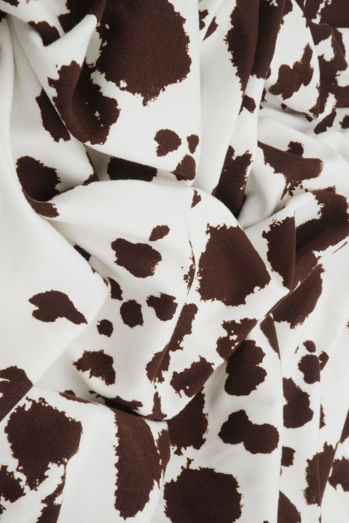 Cow Print Brushed DTY Knit Fabric