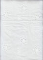 Embroidered Floral Cotton Lawn Eyelet Fabric Ivory