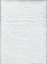 Embroidered Floral Cotton Lawn Eyelet Fabric Ivory