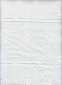 Embroidered Floral Cotton Lawn Eyelet Ivory