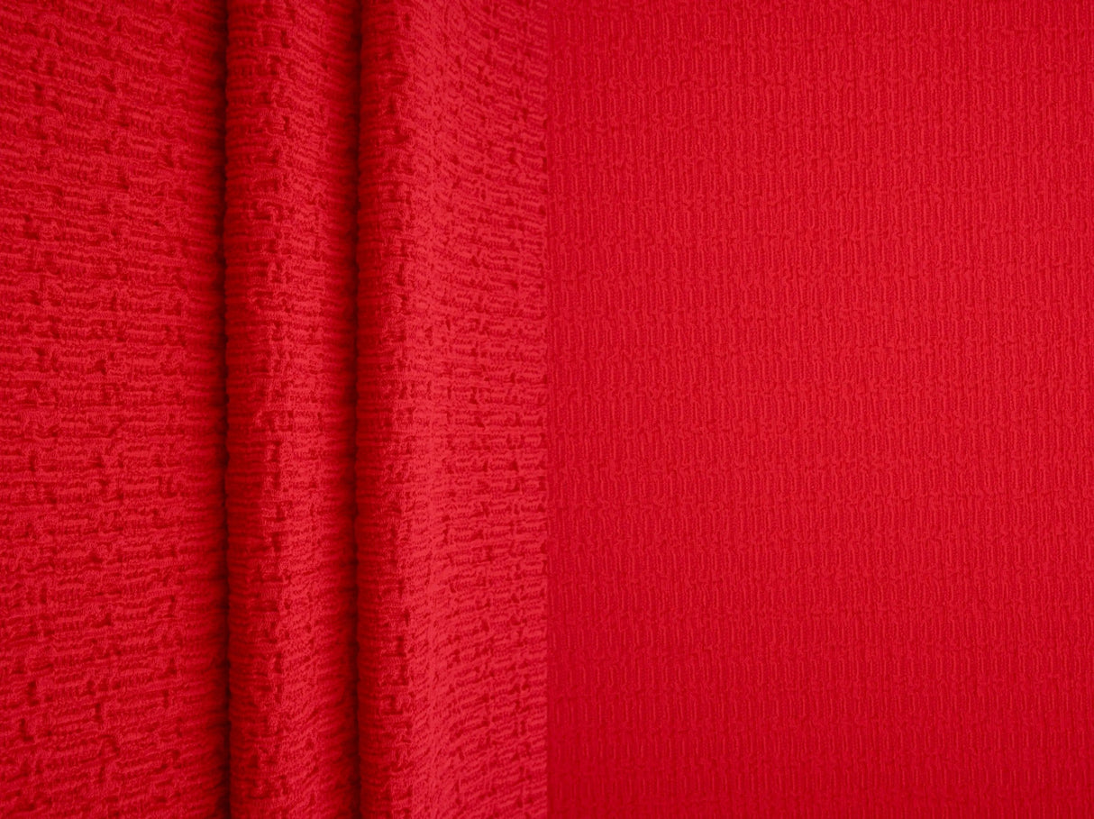 1 Yard Textured Bubble Jersey Crepe Knit Fabric 59 Inch Wide Soft Stretch Drapey Material for Stylish Tops & DIY Sewing