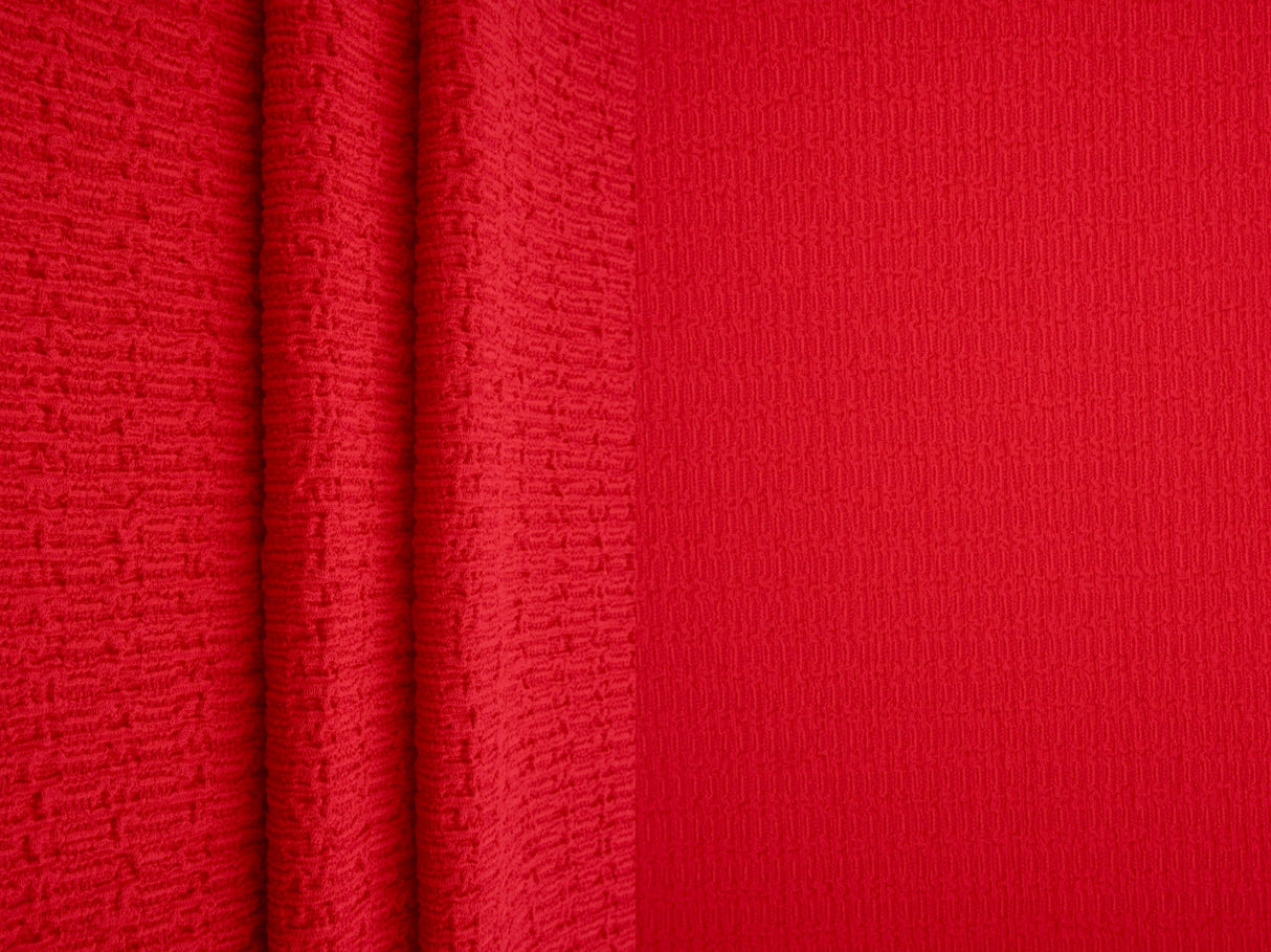 Bubble Jersey Crepe Solid Stretch Fabric