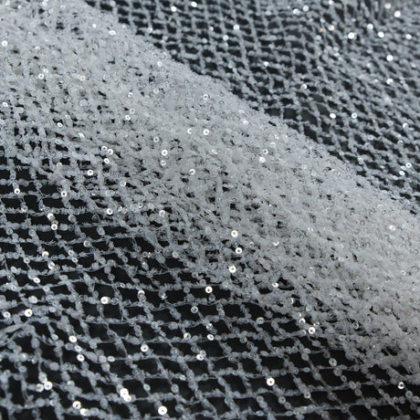 Fancy Sequined Netting - Off-White