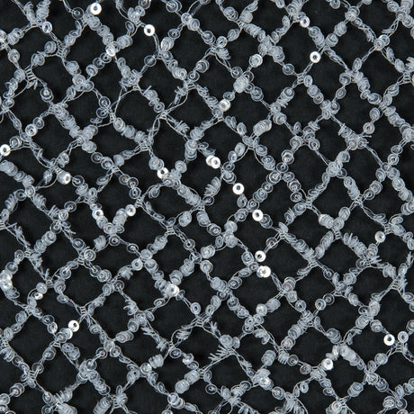 Fancy Sequined Netting - Off-White