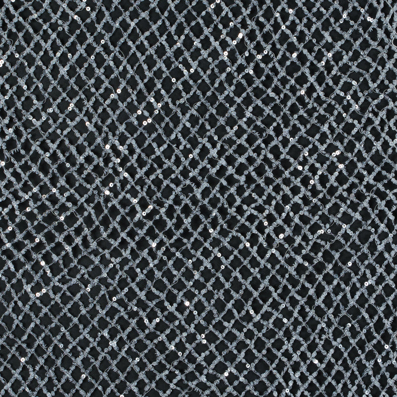 Fancy Sequined Netting - Off-White