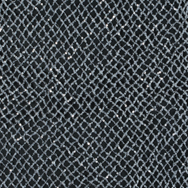 Fancy Sequined Netting - Off-White