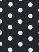 1 yarda de tela popelina stretch con estampado de puntos grandes, ancho 57/58'', mezcla de algodón y spandex