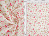 Floral Stretch Poplin Pink Hot