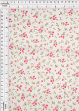 Floral Stretch Poplin Pink Hot