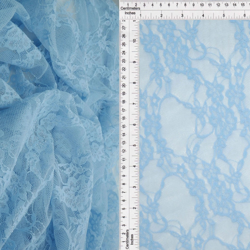 1 Yard Floral Lace Fabric, 58/60'' Wide Nylon Spandex Blend