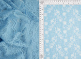 Floral Double Border Lace Fabric 95 Nylon 5 Spandex Stretch Material 57/58 Inches Wide