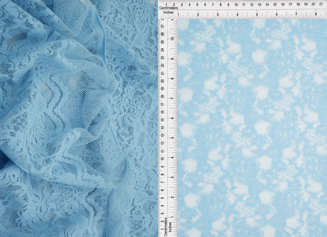 Floral Double Border Lace Fabric