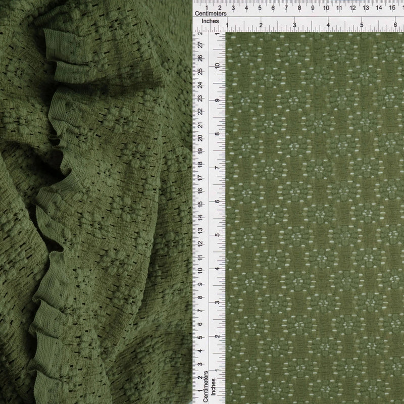 1 Yard  Ditsy Floral Lace Fabric 60% Nylon 35% Cotton 5% Spandex Soft Stretch 52/53 Inches Wide