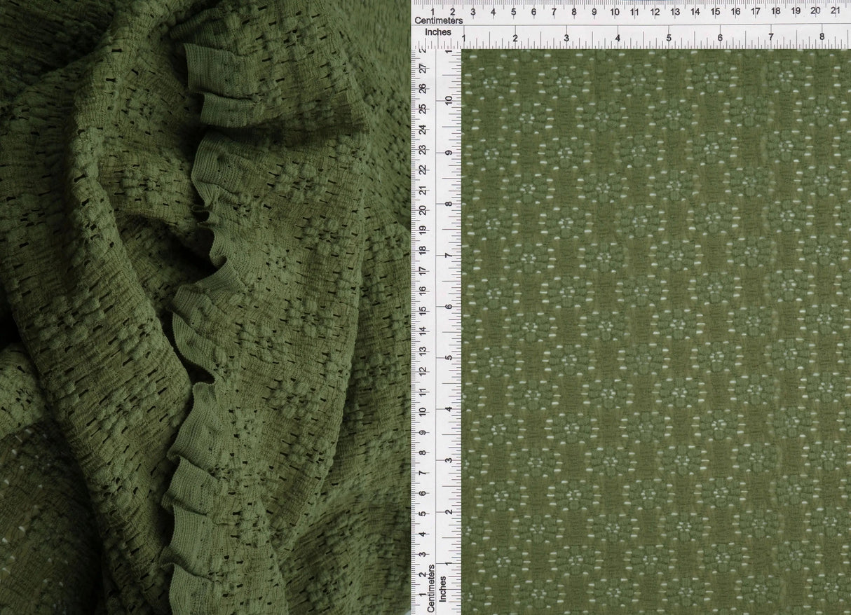 Ditsy Floral Lace Fabric 60 Nylon 35 Cotton 5 Spandex Soft Stretch 52/53 Inches Wide