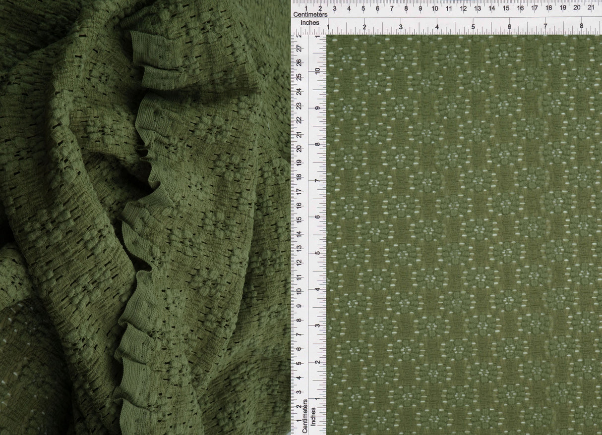 Ditsy Floral Lace Nylon Cotton Spandex