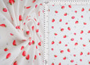 Strawberry Print Pointelle Knit Fabric