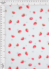 Strawberry Print Pointelle Knit Fabric
