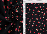 Strawberry Print Stretch Poplin Fabric