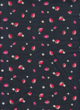 Strawberry Print Stretch Poplin Fabric