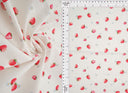 Strawberry Print Stretch Poplin Fabric