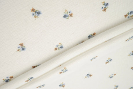 1 Yard Knit Gauze Ditsy Print Fabric 130 GSM, 52? Wide Polyester Cotton Spandex Blend