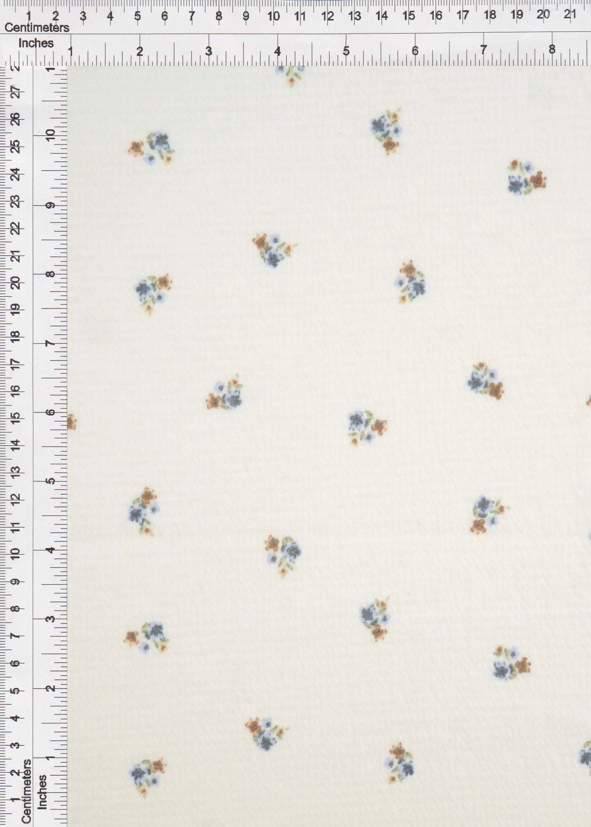 1 Yard Knit Gauze Ditsy Print Fabric 130 GSM, 52? Wide Polyester Cotton Spandex Blend