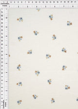 1 Yard Knit Gauze Ditsy Print Fabric 130 GSM, 52? Wide Polyester Cotton Spandex Blend