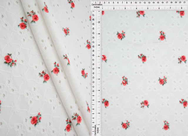 Ditsy Eyelet Jacquard DTY Knit Fabric