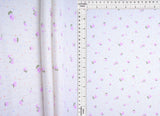 Pointelle Ribbed Knit Lavender Floral