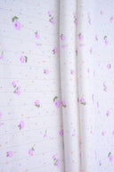 Ditsy Floral Pointelle Ribbed Knit Fabric 58/60" Wide – 220 GSM