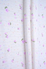 Ditsy Floral Pointelle Ribbed Knit Fabric 58/60" Wide – 220 GSM