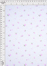 1 Yard Cotton Style Pointelle Ditsy Print Fabric 220 GSM Poly Spandex Knit 58/60" Width