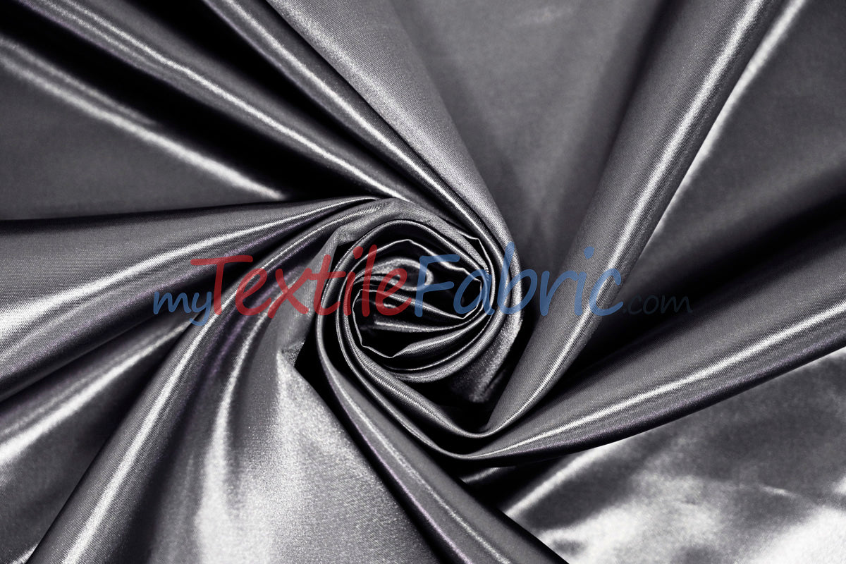 Bridal Satin Polyester Fabric - Shiny Solid, 58/60" Width, Multiple Colors (Yards, Bolts, Sample Swatches)