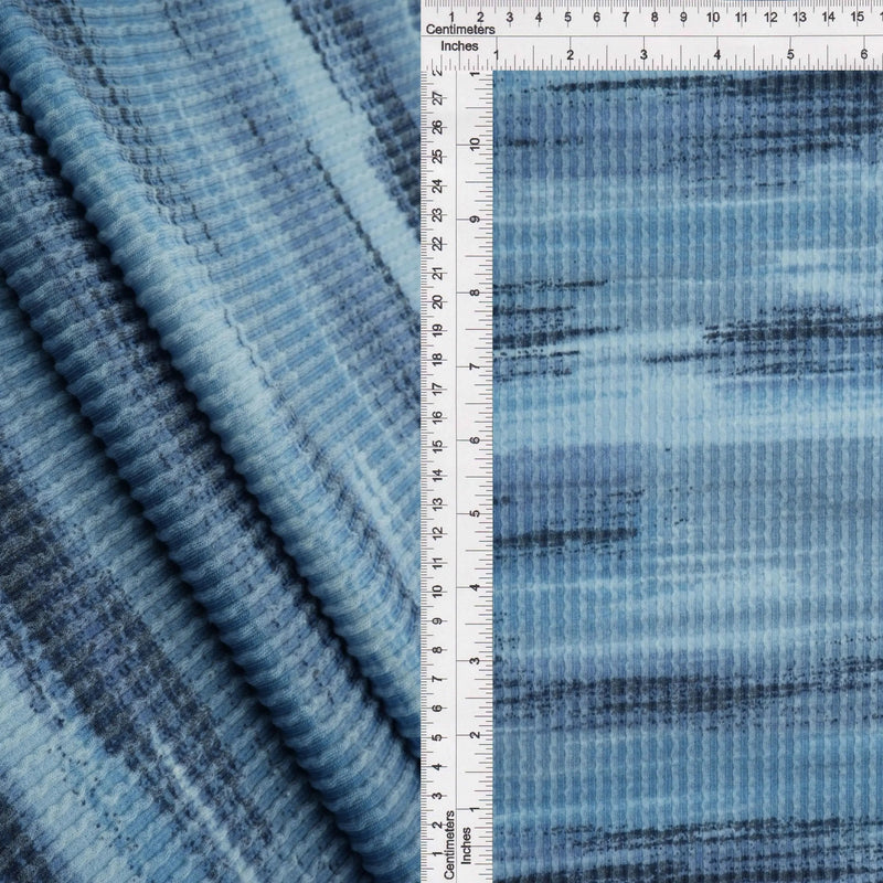 1 Yard Cozy Stripe Double Knit Fabric Polyester Rayon Spandex Blend 56/57 Inch Wide for Apparel and Crafting