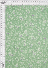 Floral Crinkle Woven Fabric Sage