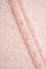 Floral Double Border Lace Fabric 95 Nylon 5 Spandex Stretch Material 57/58 Inches Wide