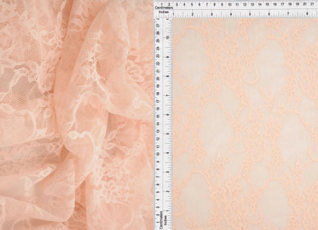 Floral Lace Fabric 92 Nylon 8 Spandex Soft Stretch Lightweight 58/60 Inches Wide