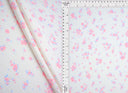 Floral Rib Knit Fabric Pink