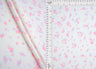 Floral Rib Knit Fabric Pink