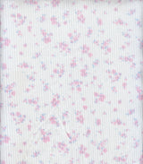 Floral Rib Knit Fabric Pink