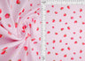 1 Yard 93% Polyester 7% Spandex Cotton-Style Pointelle Strawberry Print Fabric 58/60" Width